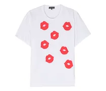 T-Shirt mit Lippen-Patches