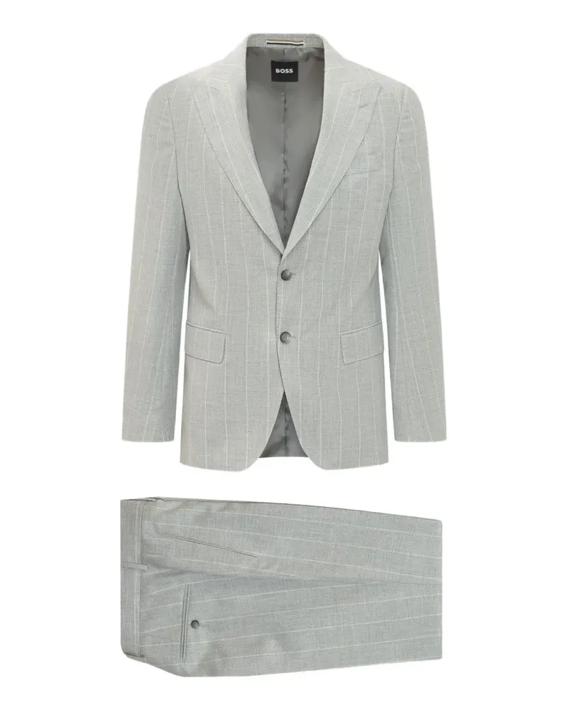 HUGO BOSS striped-pattern suit - Grau Grau