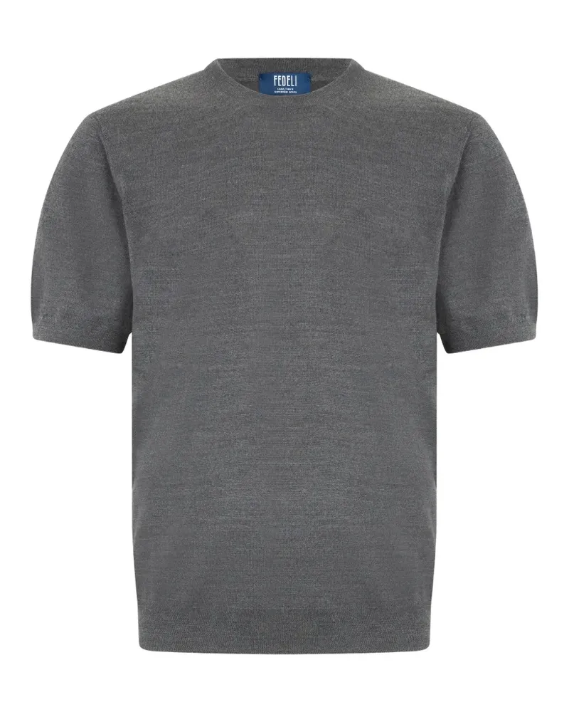 Fedeli short-sleeve knitted T-shirt - Grau Grau