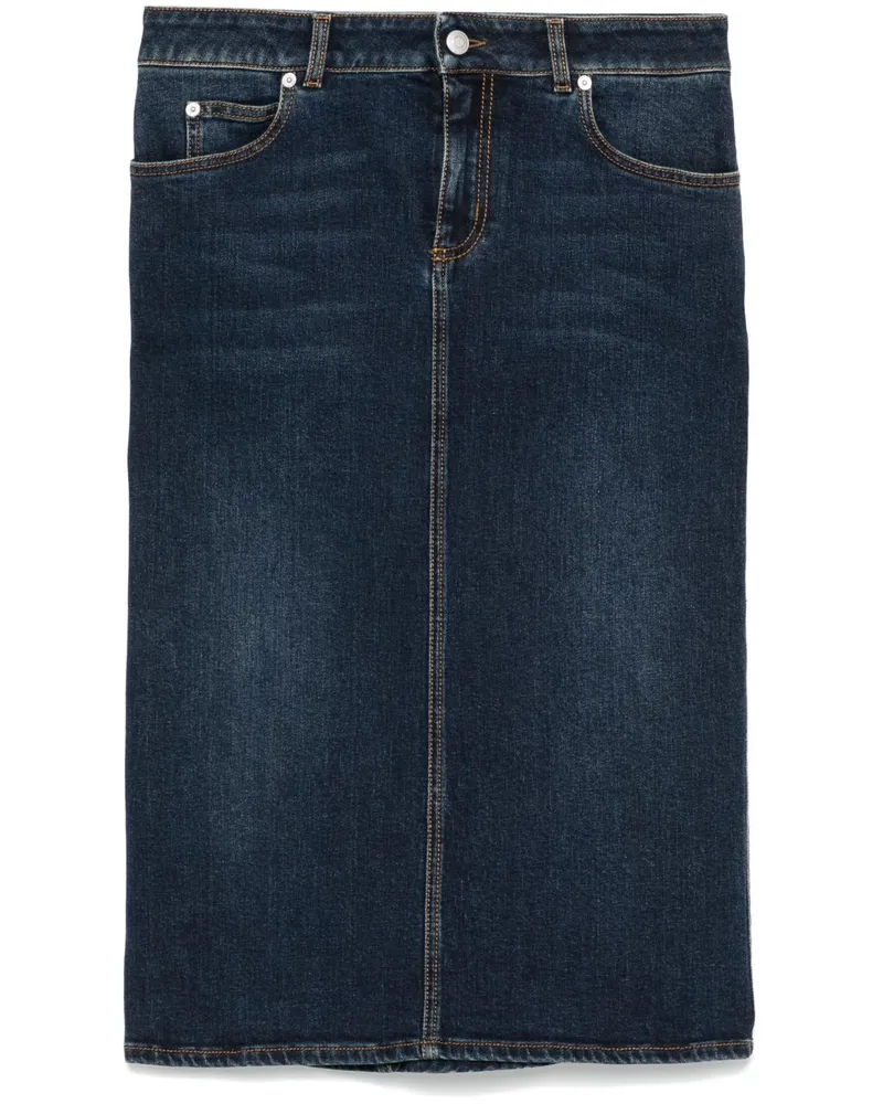 Alexander McQueen Bleistiftrock aus Denim - Blau Blau