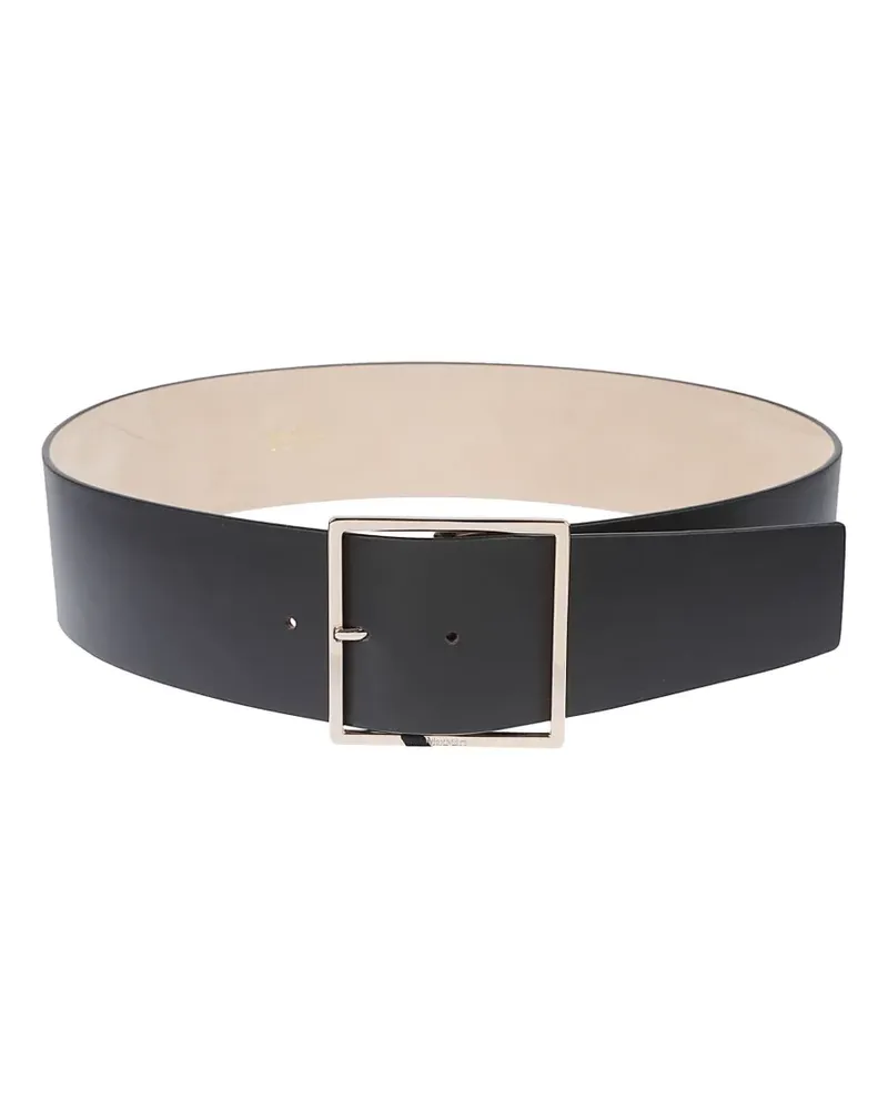 Max Mara square-buckle wide belt - Schwarz Schwarz