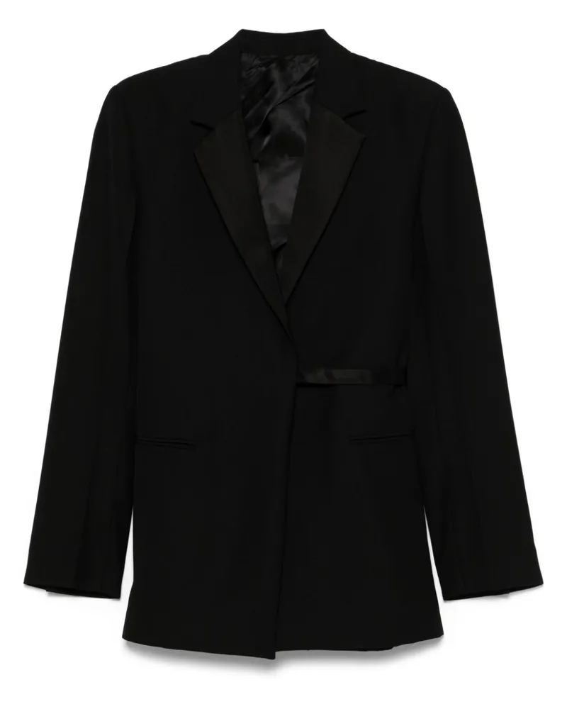 Totême Blazer mit Revers aus Satin - Schwarz Schwarz