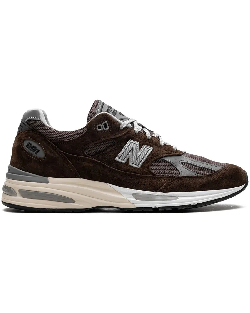 New Balance Made in UK 991v2 Pinecone Sneakers - Braun Braun