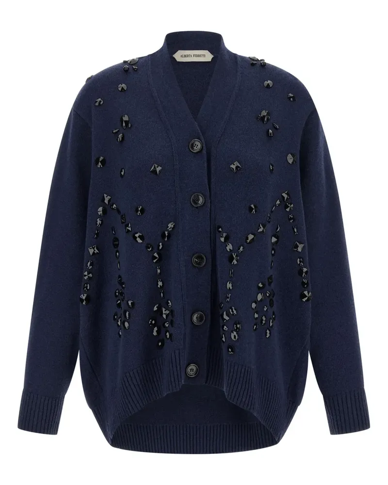 Alberta Ferretti Cardigan mit V-Ausschnitt - Blau Blau