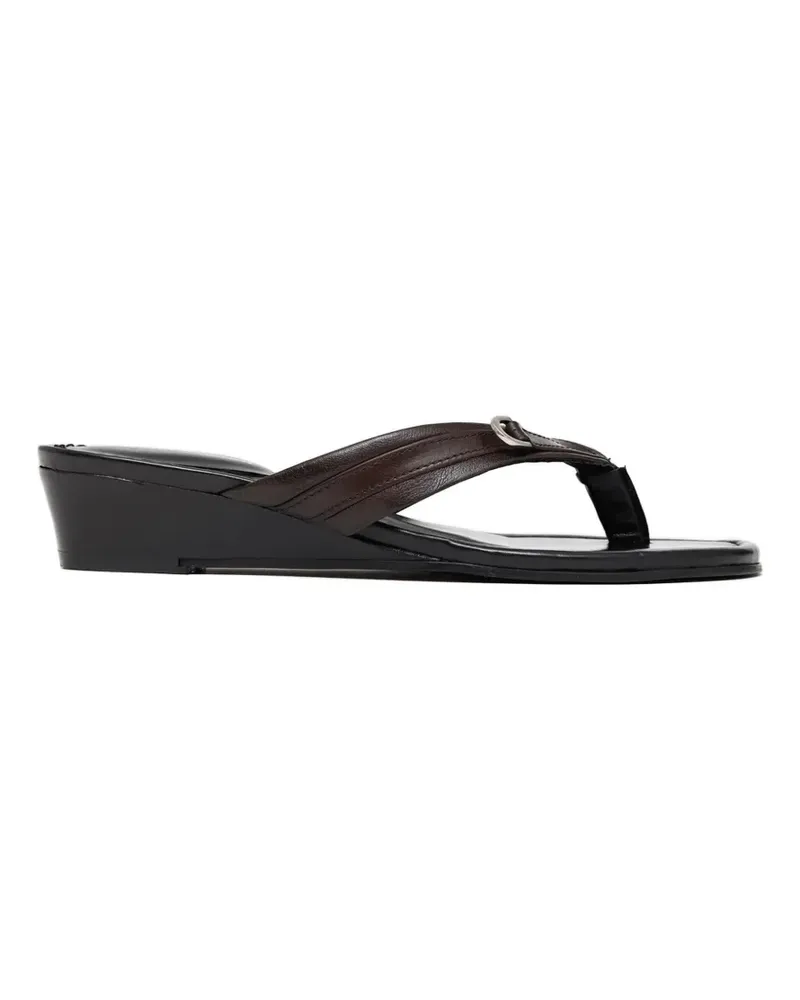 Paloma Wool buckle-detail wedge sandals - Braun Braun