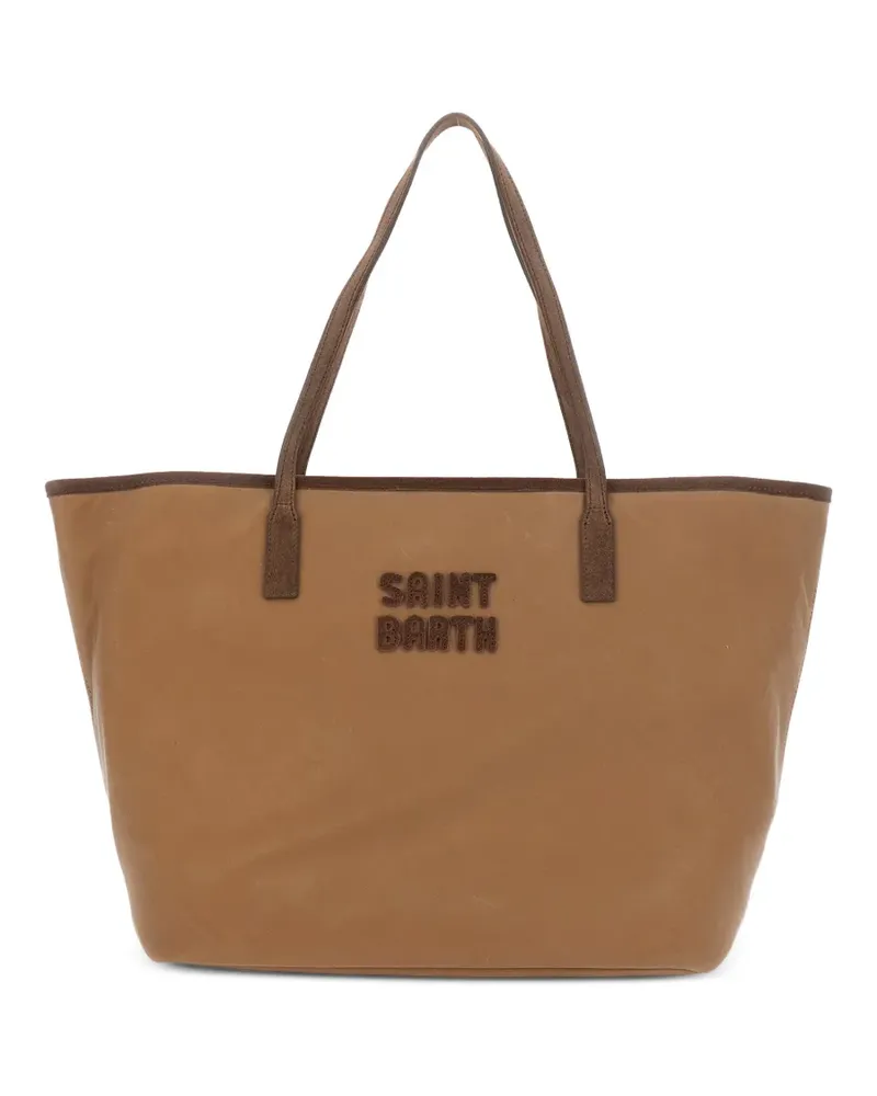 MC2 Saint Barth City Shopper mit Logo-Schild - Nude Nude