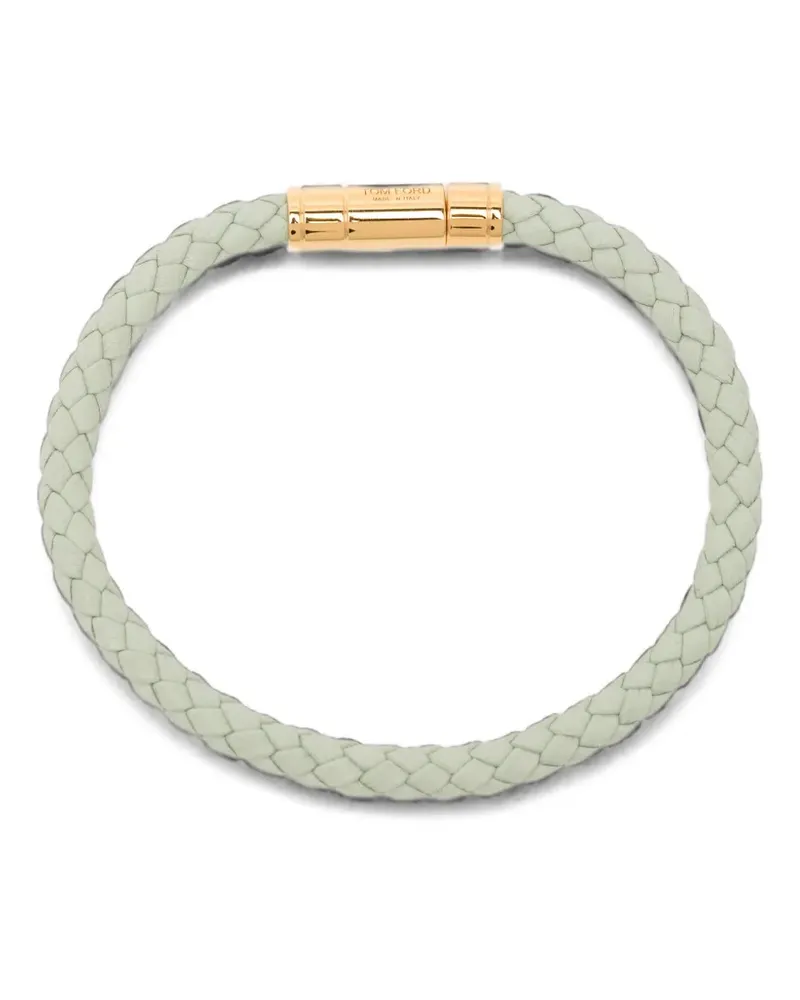 Tom Ford braided leather bracelet - Grün Grün
