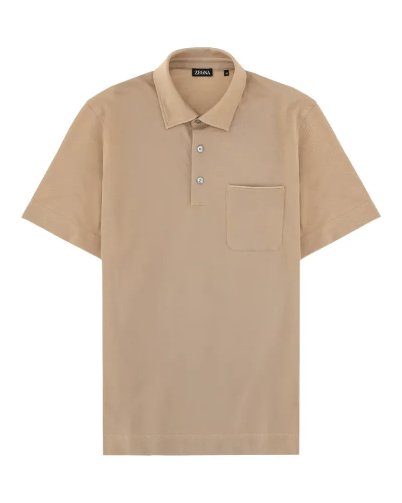 Ermenegildo Zegna chest-pocket polo shirt - Nude Nude