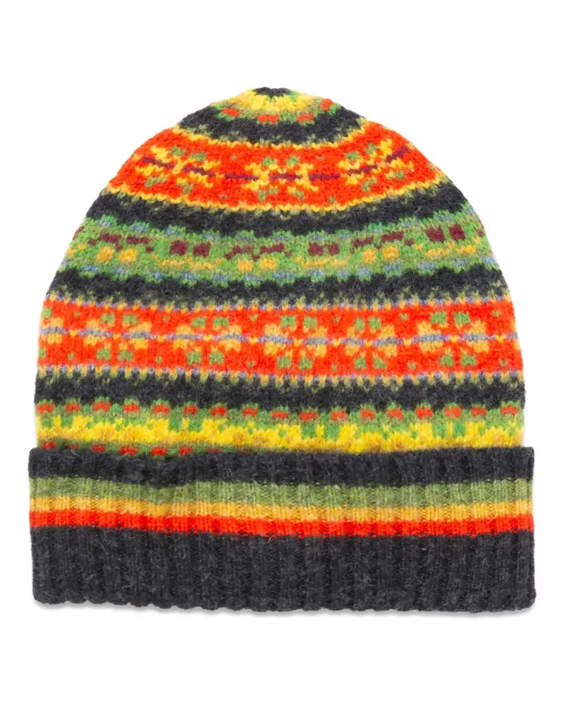 Nicholas Daley fairisle beanie hat - Orange Orange