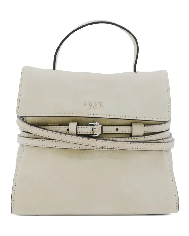 Moschino Shopper aus Leder - Nude Nude