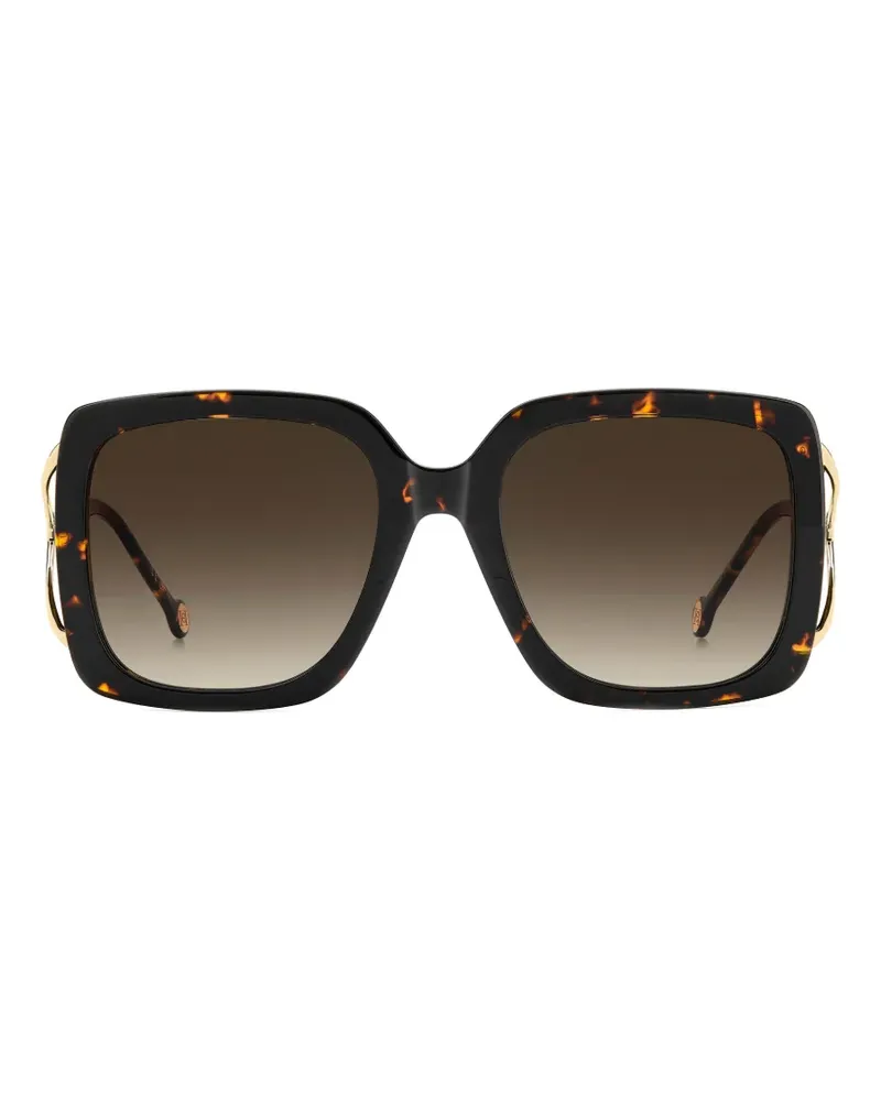 Carolina Herrera New York Sonnenbrille mit eckigem Gestell - Braun Braun