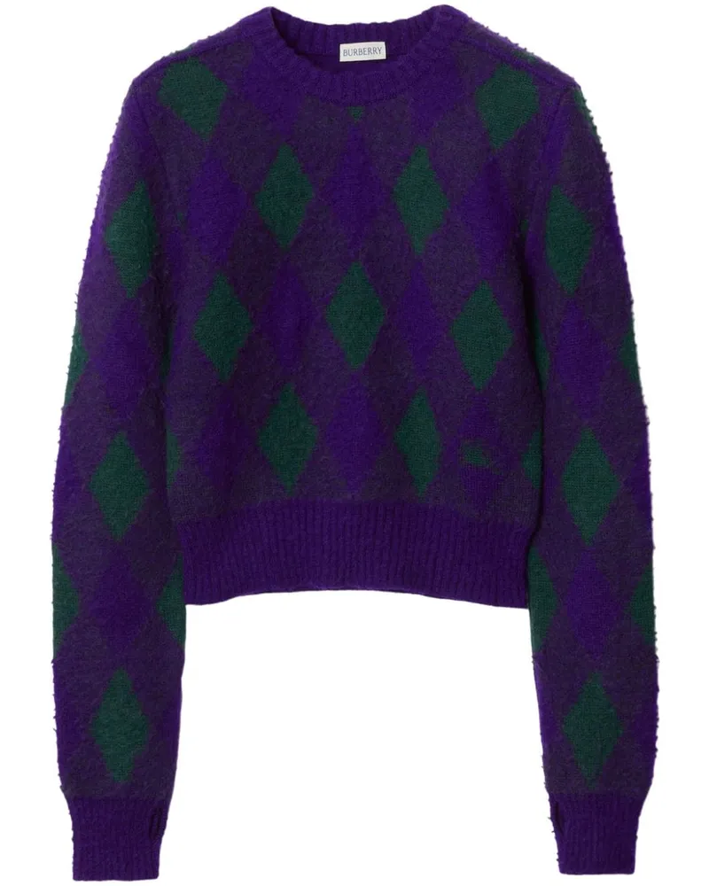 Burberry Gestrickter Cropped-Pullover - Violett Violett