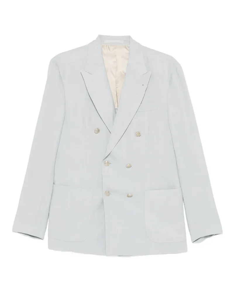 Eleventy Doppelreihige Jacke mit Tasche - Blau Blau