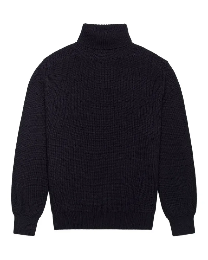 Sebago Gerippter Pullover mit Stehkragen - Blau Blau