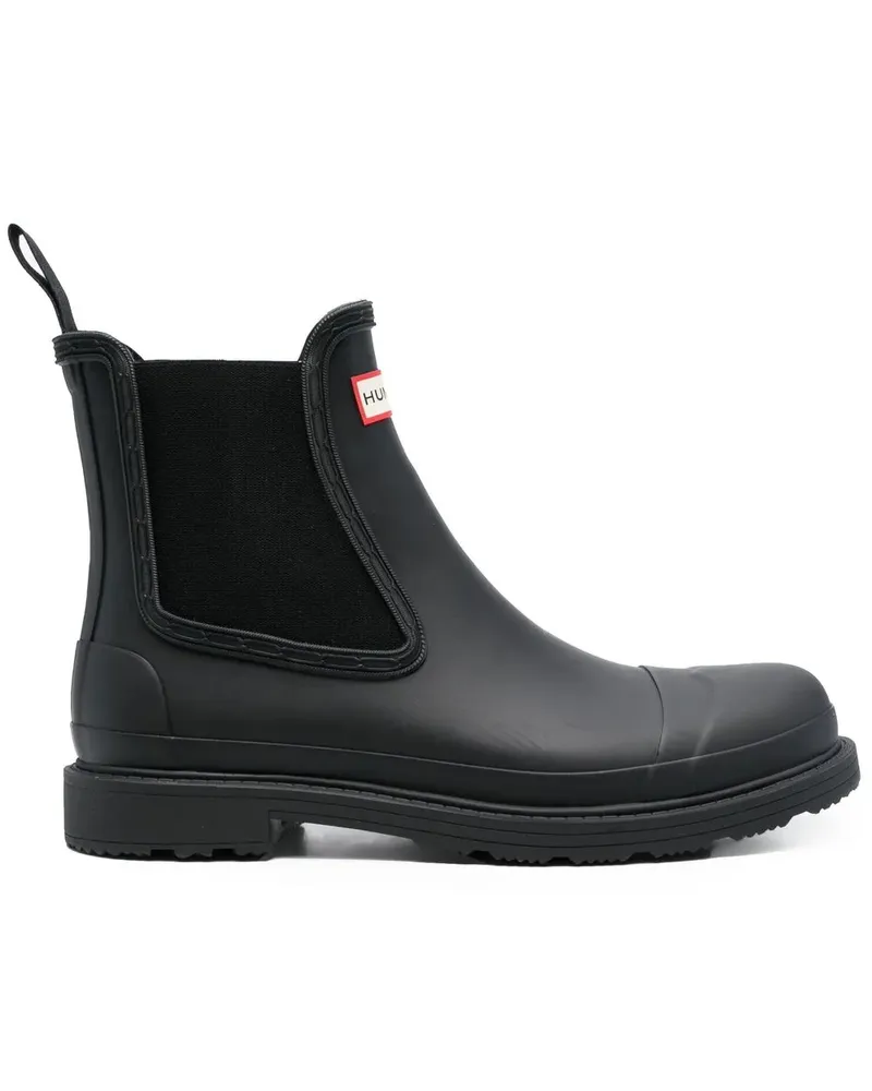 Hunter Commando Chelsea-Boots - Schwarz Schwarz