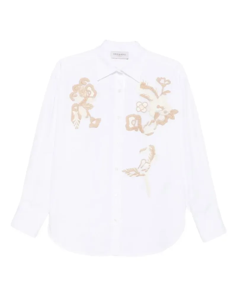 Ermanno Scervino floral-print cotton shirt - Weiß Weiß