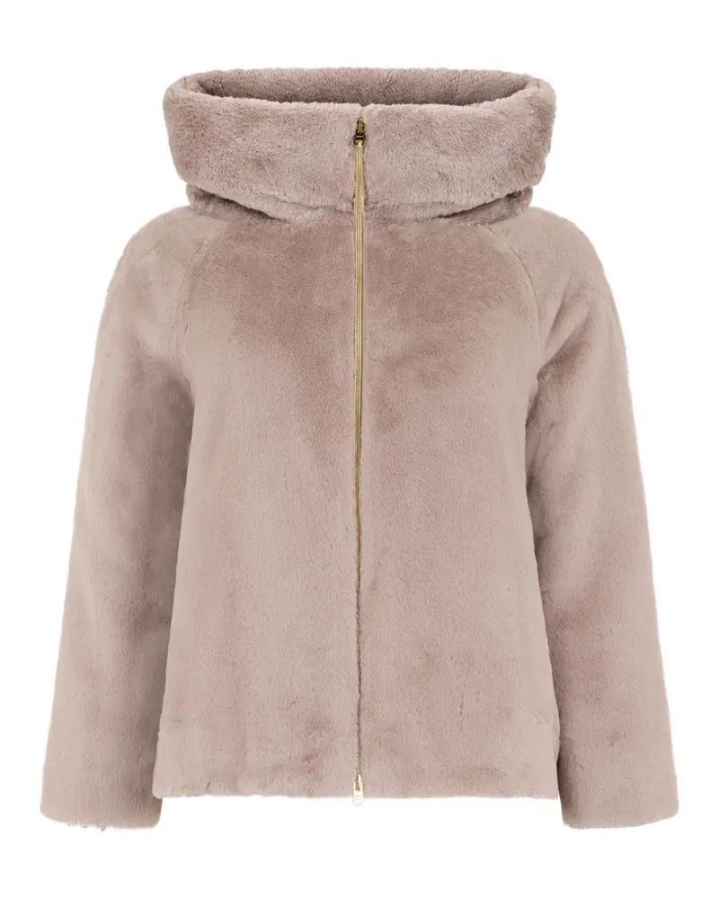 Herno Teddy-Jacke mit Kapuze - Nude Nude