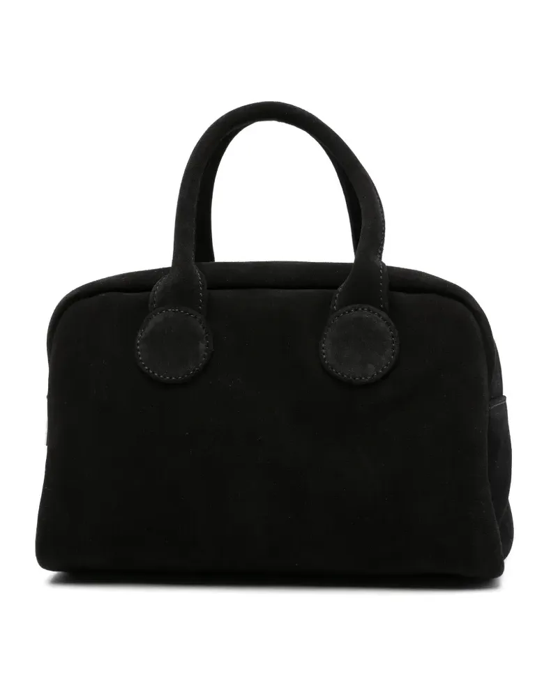 Marge Sherwood Tote Bag aus Kalbswildleder mit Henkel - Schwarz Schwarz