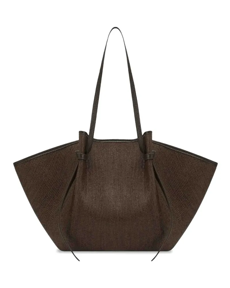 YUZEFI Mochi woven tote bag - Braun Braun