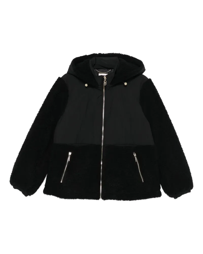 Liu Jo hooded teddy-paneled jacket - Schwarz Schwarz