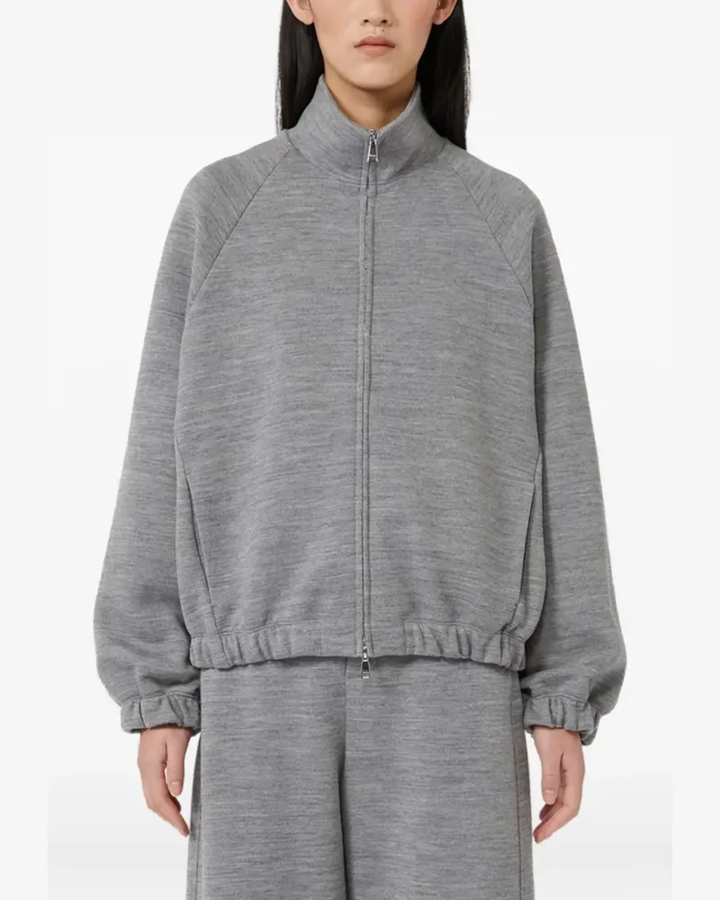 Max Mara Pullover mit Reißverschlusstasche - Grau Grau