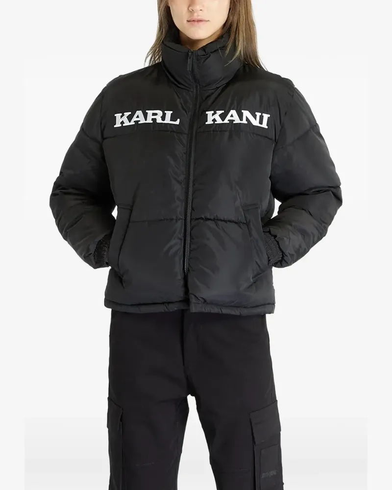 Karl Kani Gefütterte Jacke mit Logo-Print - Schwarz Schwarz