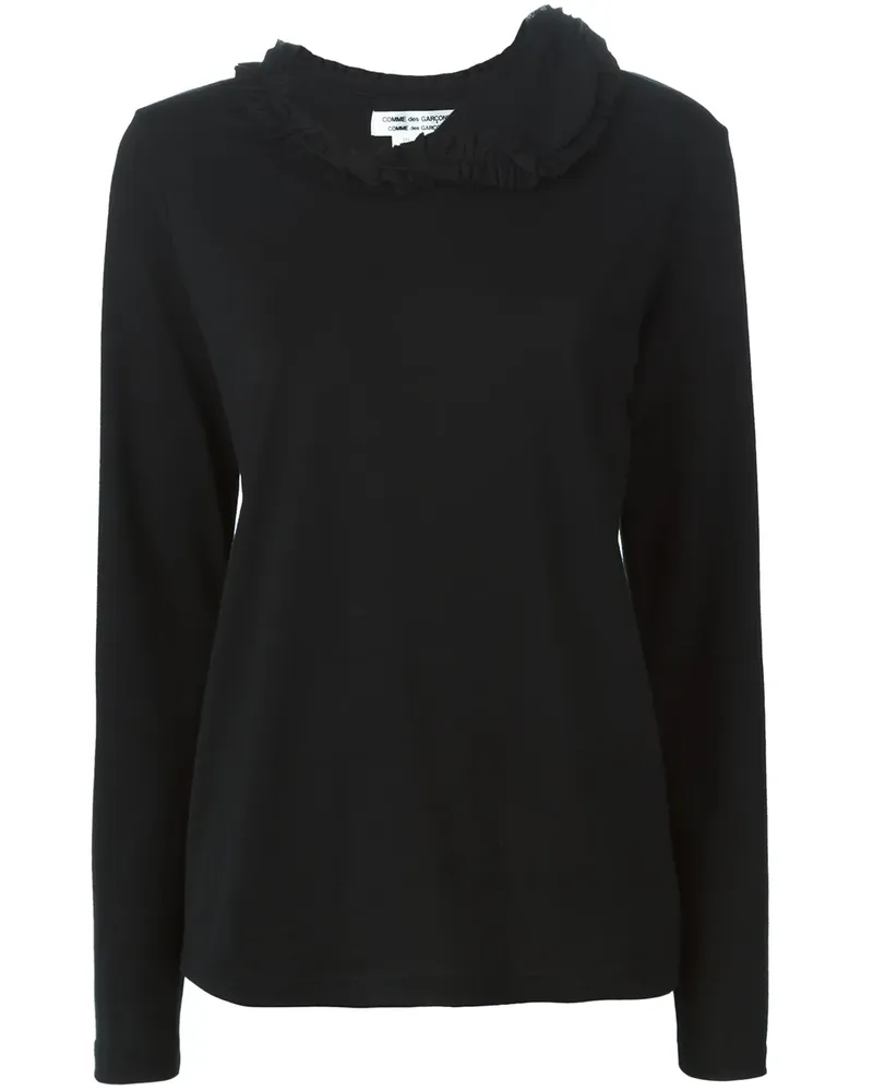 Comme des Garçons Pullover mit Rüschen am Kragen - Schwarz Schwarz