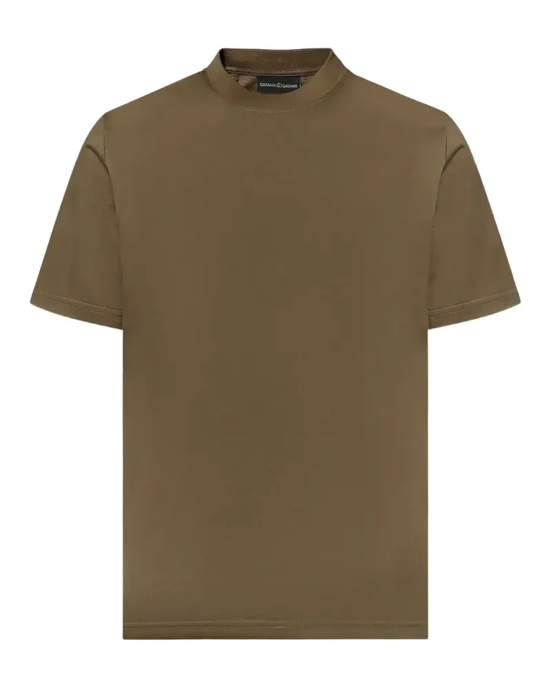 Giuliano Galiano T-Shirt mit Stehkragen - Braun Braun