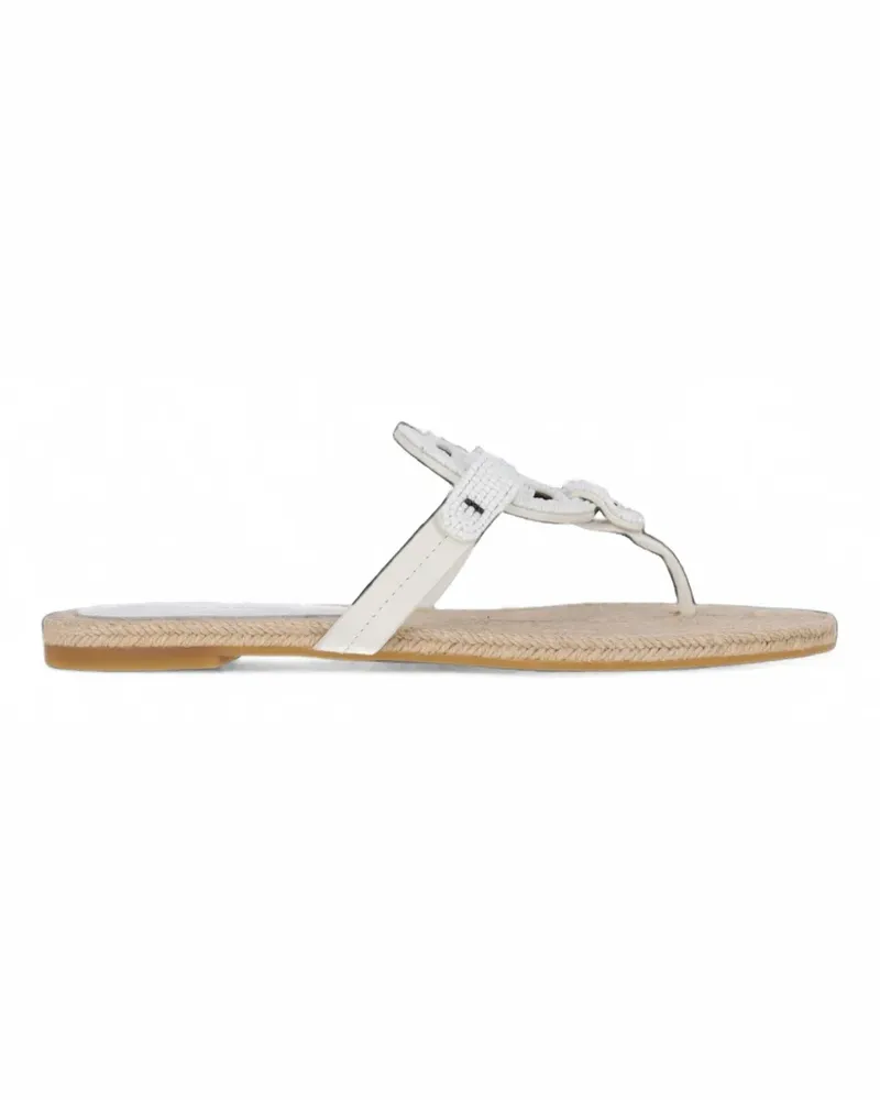 Tory Burch Miller Espadrilles mit Perlen - Weiß Weiß