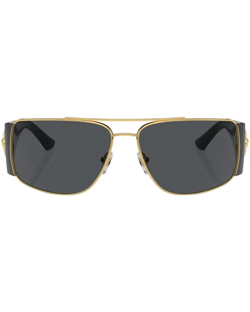 Versace Pilotenbrille mit breiten Bügeln - Schwarz Schwarz