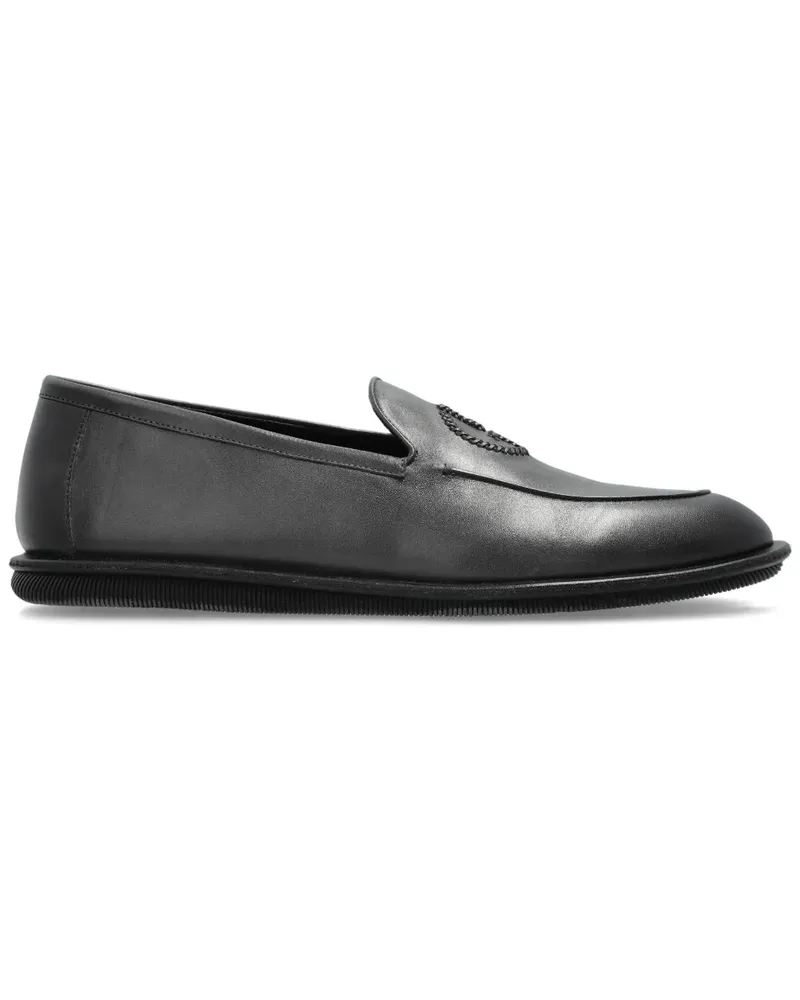 Giorgio Armani Loafer mit Logo - Grau Grau