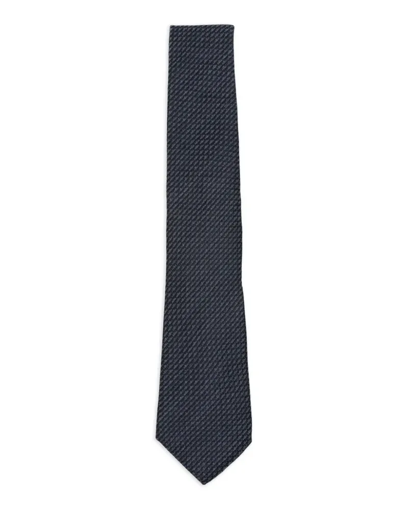 Canali Krawatte aus Seidengemisch mit Mikro-Muster - Blau Blau