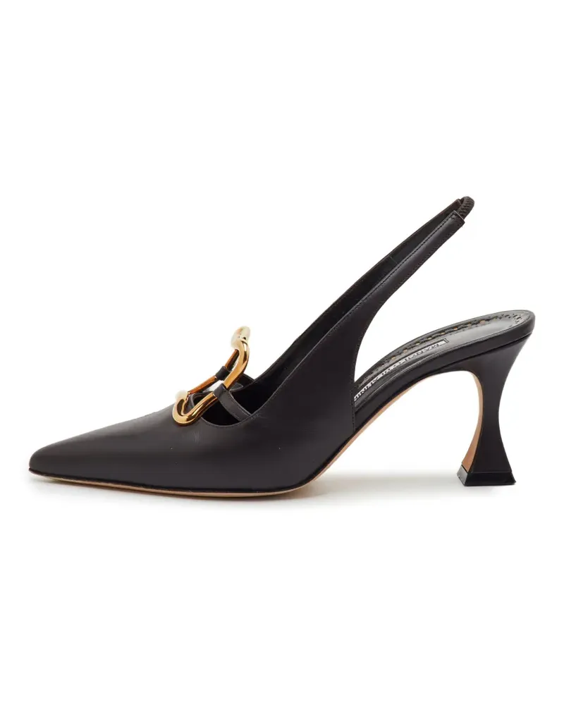 Manolo Blahnik Nikkal Slingback-Pumps - Braun Braun