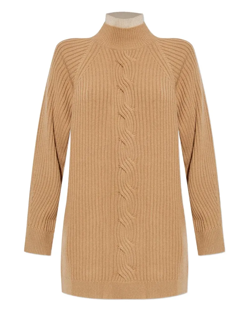 Max Mara cable-knit high-neck jumper - Braun Braun