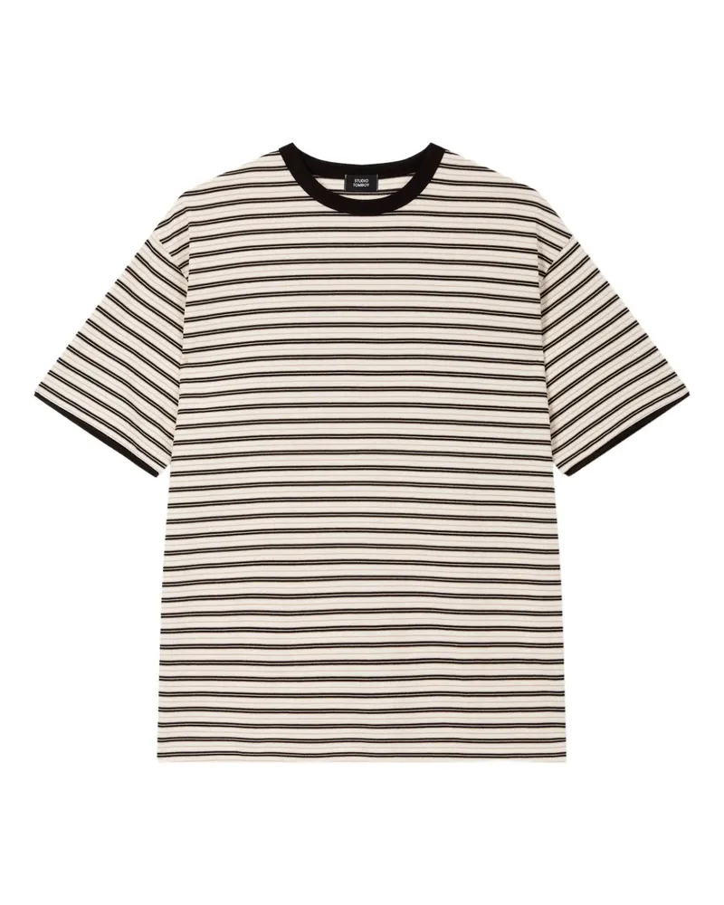 STUDIO TOMBOY Gestreiftes T-Shirt - Nude Nude