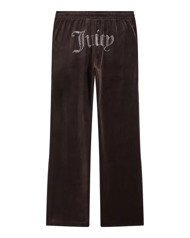 Juicy Couture Velours-Jogginghose mit Diamanté - Braun Braun