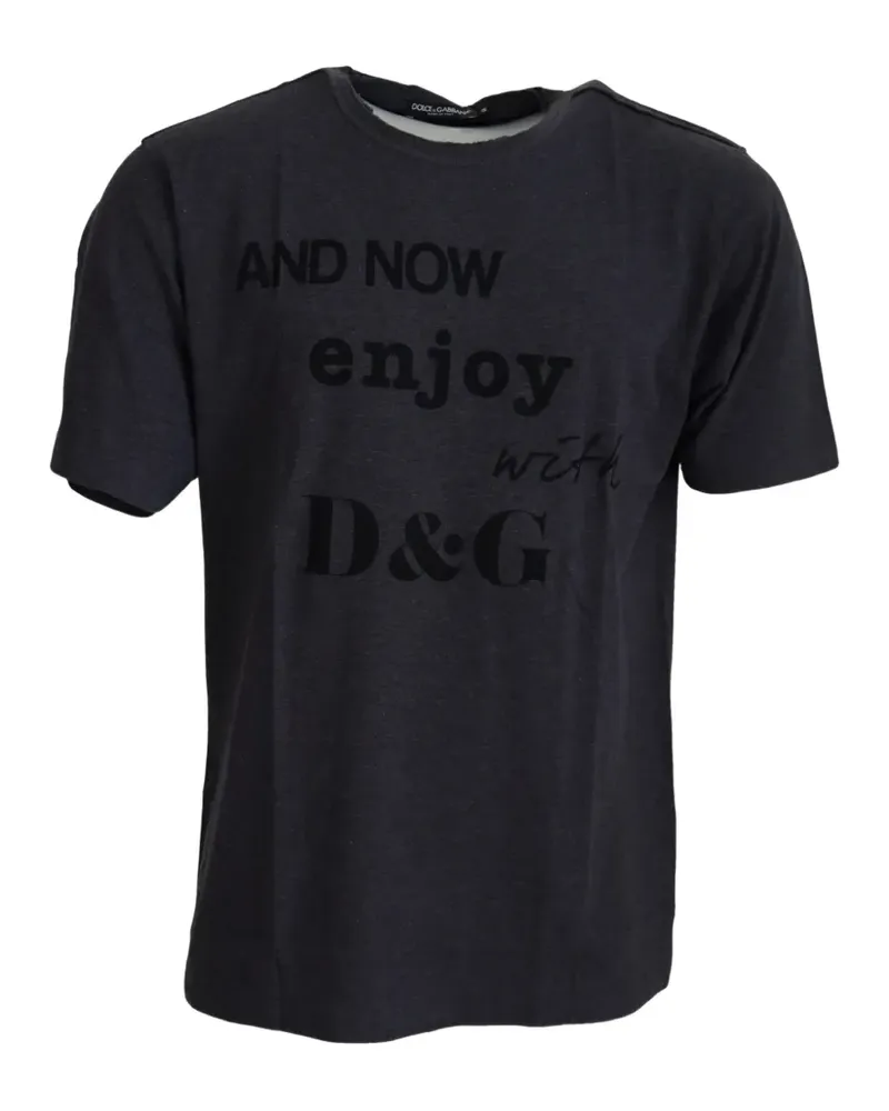 Dolce & Gabbana T-Shirt mit grafischem Print - Grau Grau