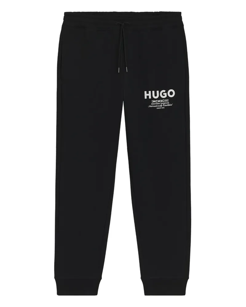 HUGO BOSS Jogginghose mit Logo-Print - Schwarz Schwarz