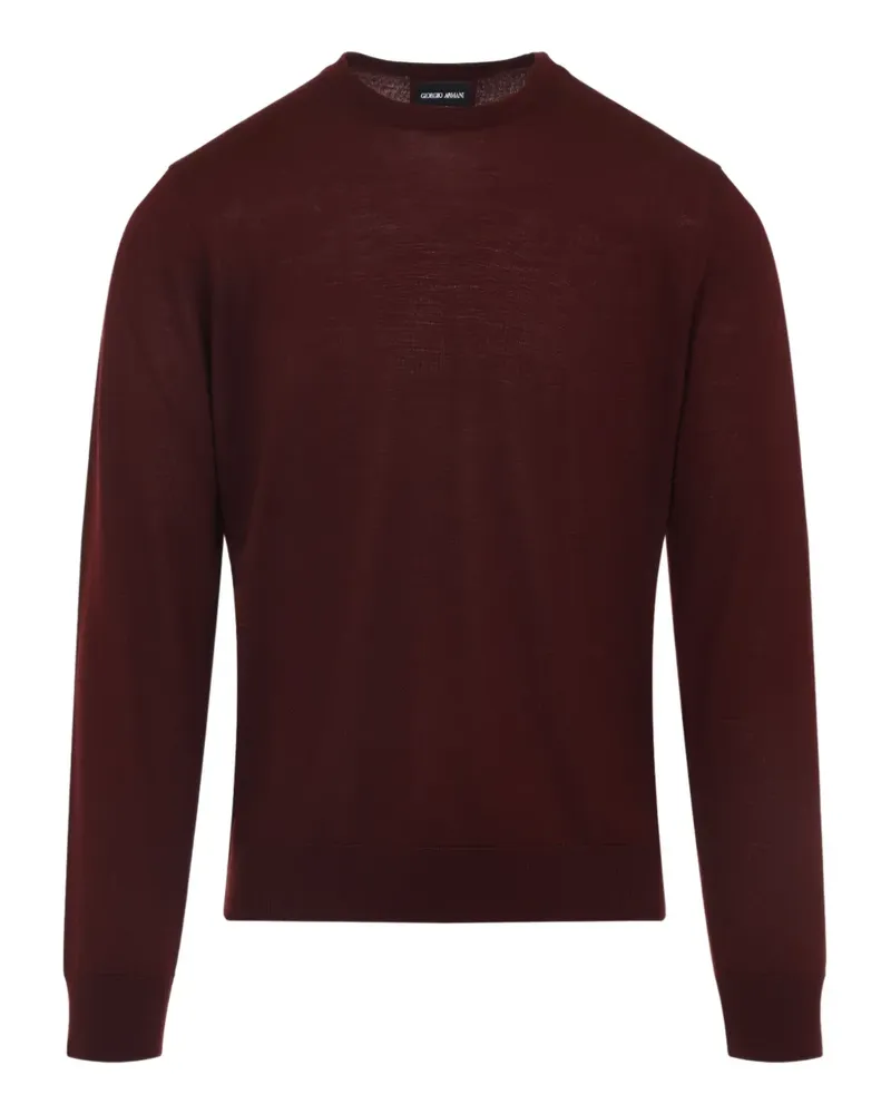 Giorgio Armani Pullover mit rundem Ausschnitt - Rot Rot