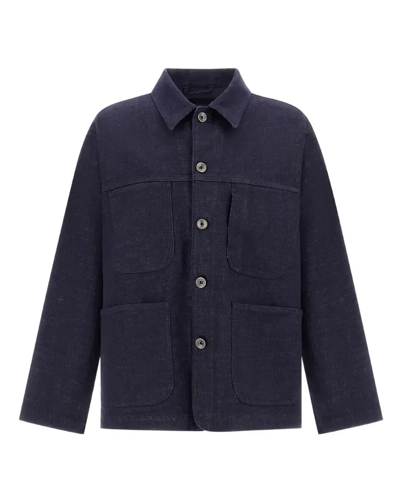 Herno Jeansjacke mit aufgesetzter Tasche - Blau Blau