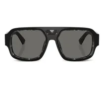 Sonnenbrille mit eckigem Gestell - Schwarz