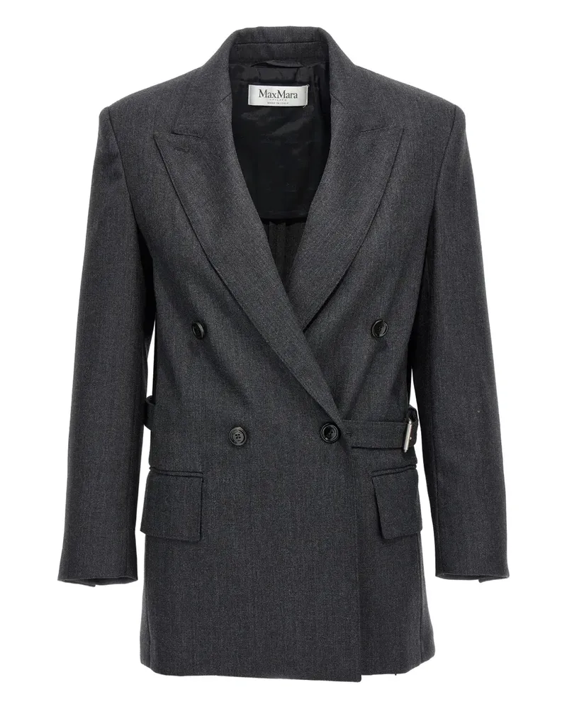 Max Mara Doppelreihiges Sakko mit steigendem Revers - Grau Grau