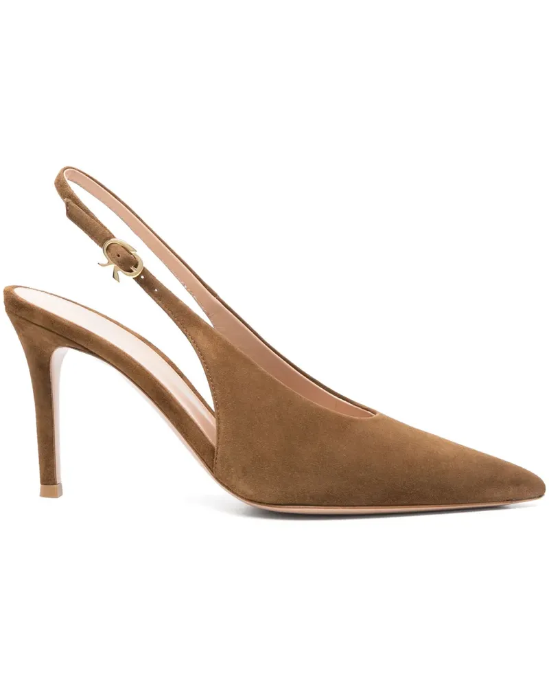 Gianvito Rossi Robbie Slingback-Pumps 85mm - Braun Braun