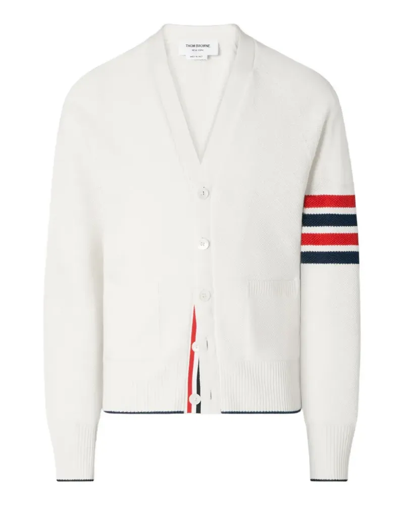 Thom Browne 4-Bar relaxed-fit cardigan - Weiß Weiß