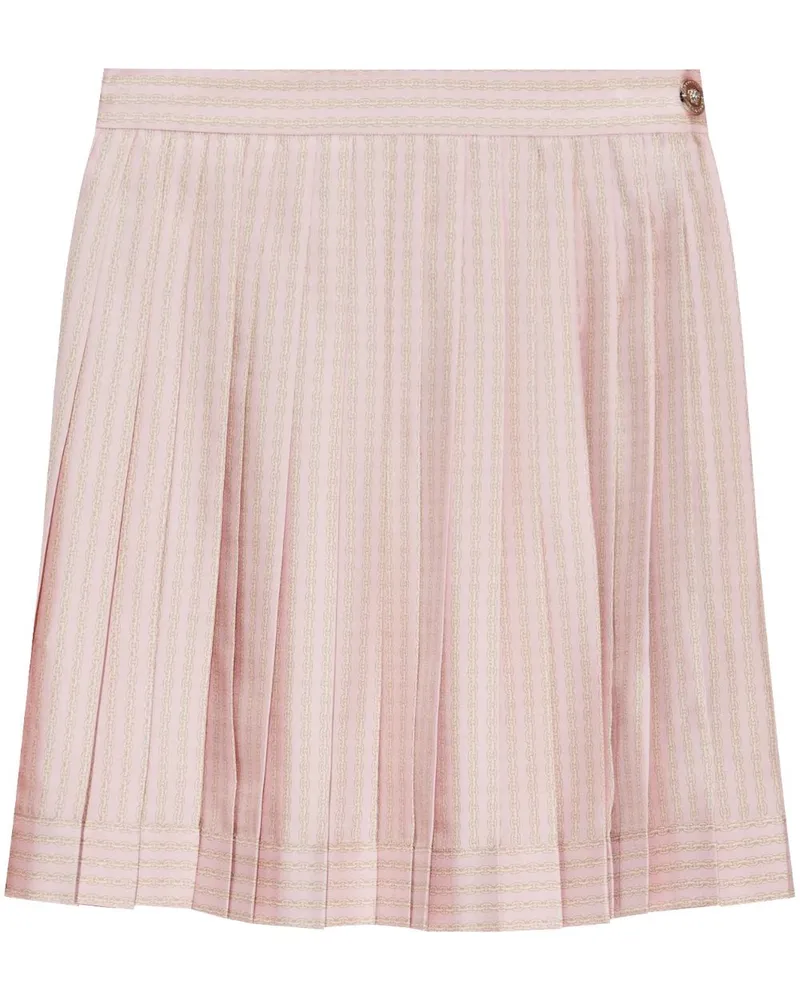 Versace Faltenrock mit Ketten-Print - Rosa Rosa