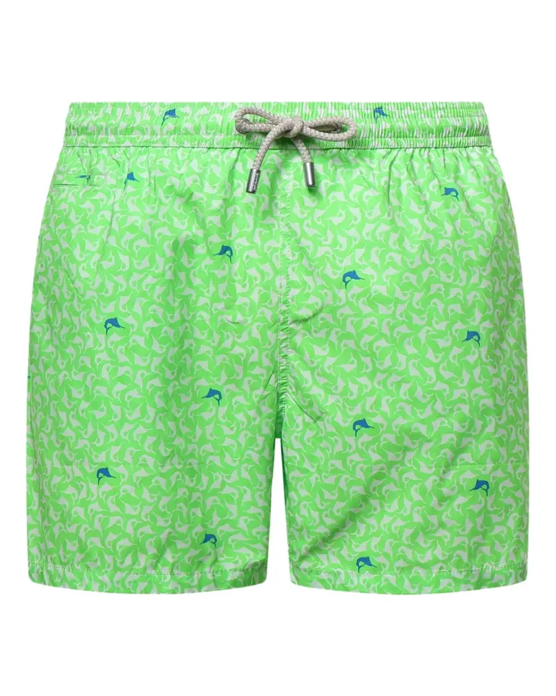 MC2 Saint Barth Badeshorts mit Marlin-Print - Grün Grün