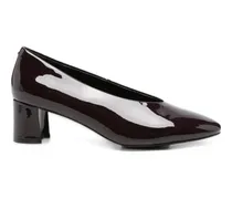 Pumps in Lackoptik mit Blockabsatz - Rot