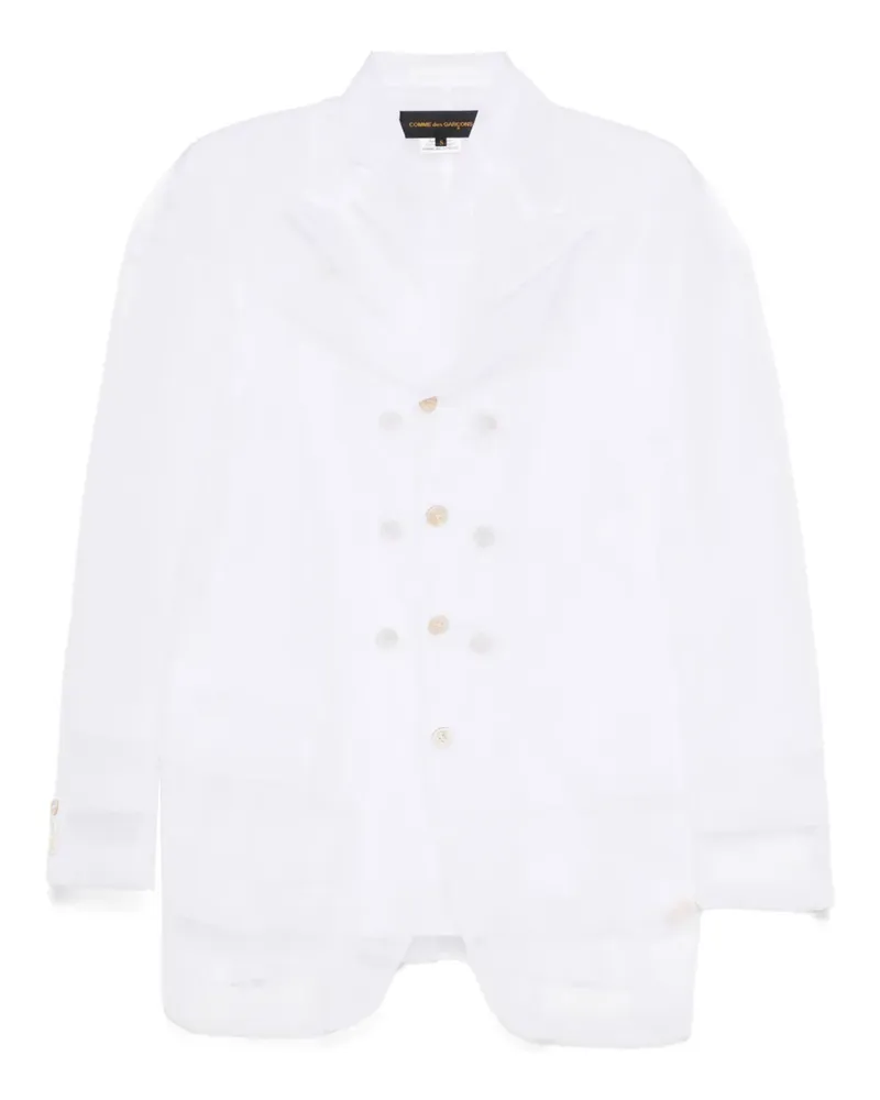 Comme des Garçons Sakko aus Mesh - Weiß Weiß