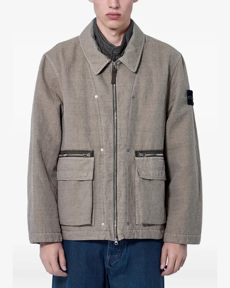 Stone Island 4100043 Diagonal Wool-TC Jacke - Nude Nude