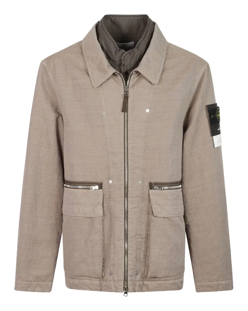 Stone Island 4100043 Diagonal Wool-TC Jacke - Nude Nude
